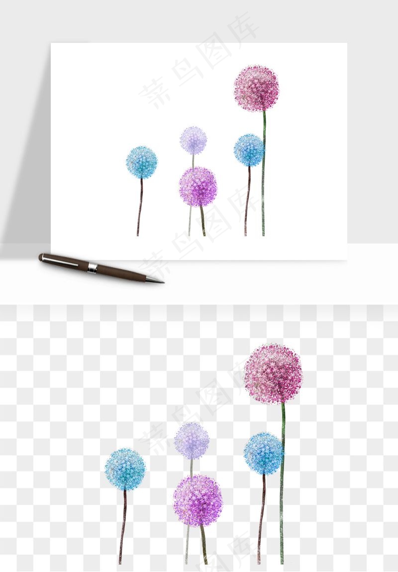 唯美蒲公英种子png免抠