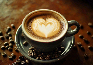 咖啡拿铁下午茶饮品摄影图