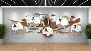 校园文化墙学校展板广告设计