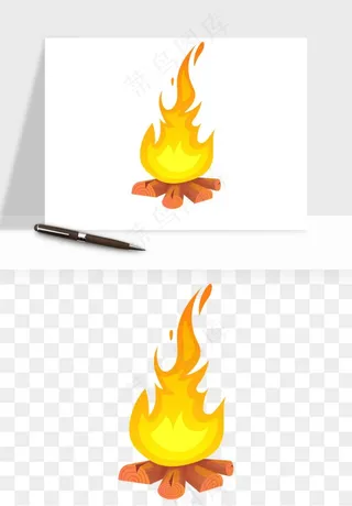 帐篷露营篝火png免抠