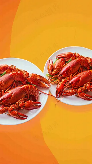 中餐美食小龙虾背景