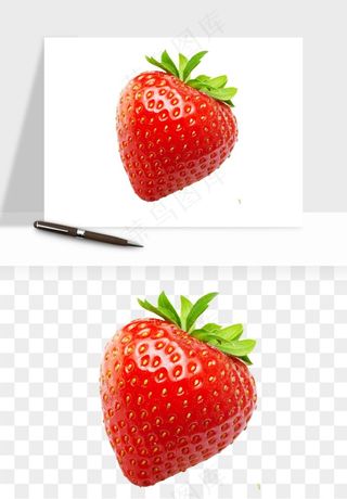 草莓水果png免抠