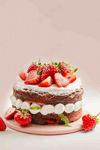 面包蛋糕甜点美食摄影图