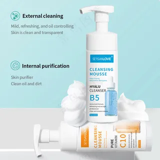 洁面慕斯洗面奶轮播海报详情主图