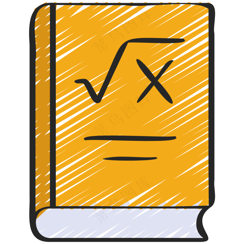 数学书 铅笔手绘图标icon
