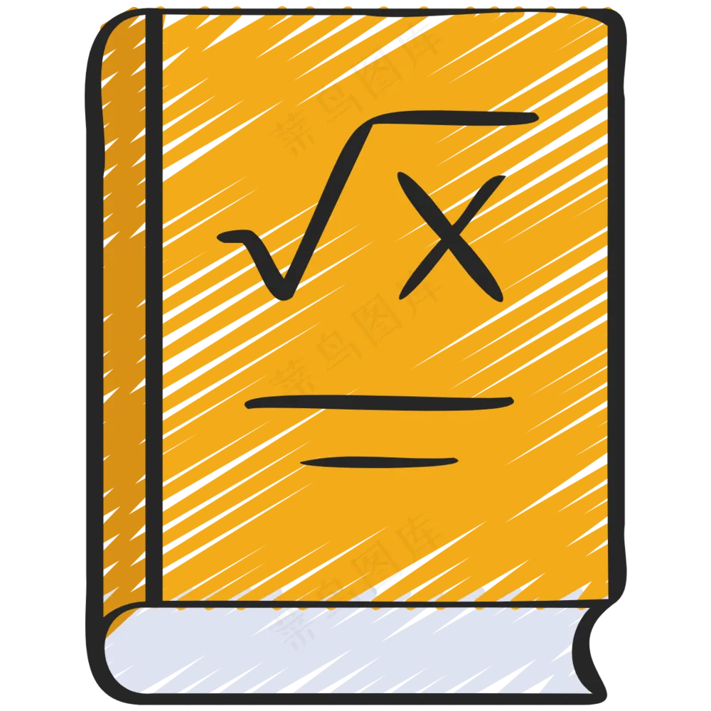 数学书 铅笔手绘图标icon