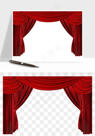 窗帘幕布帷幕png免抠