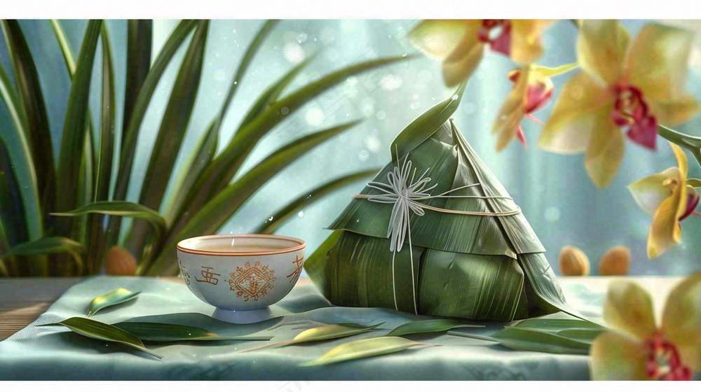 端午节粽子场景背景