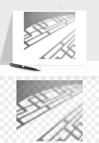 阴影植物窗户投影免抠元素