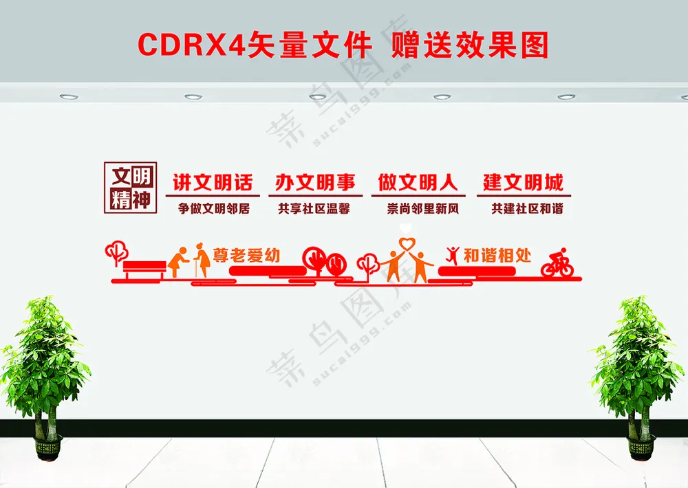 创建文明城市 社区文化墙创建文明城市低碳环保