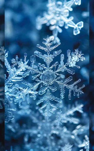 冬天寒冷白雪结冰小寒摄影图