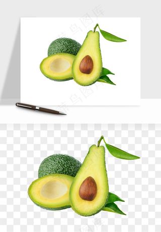 牛油果水果png免抠