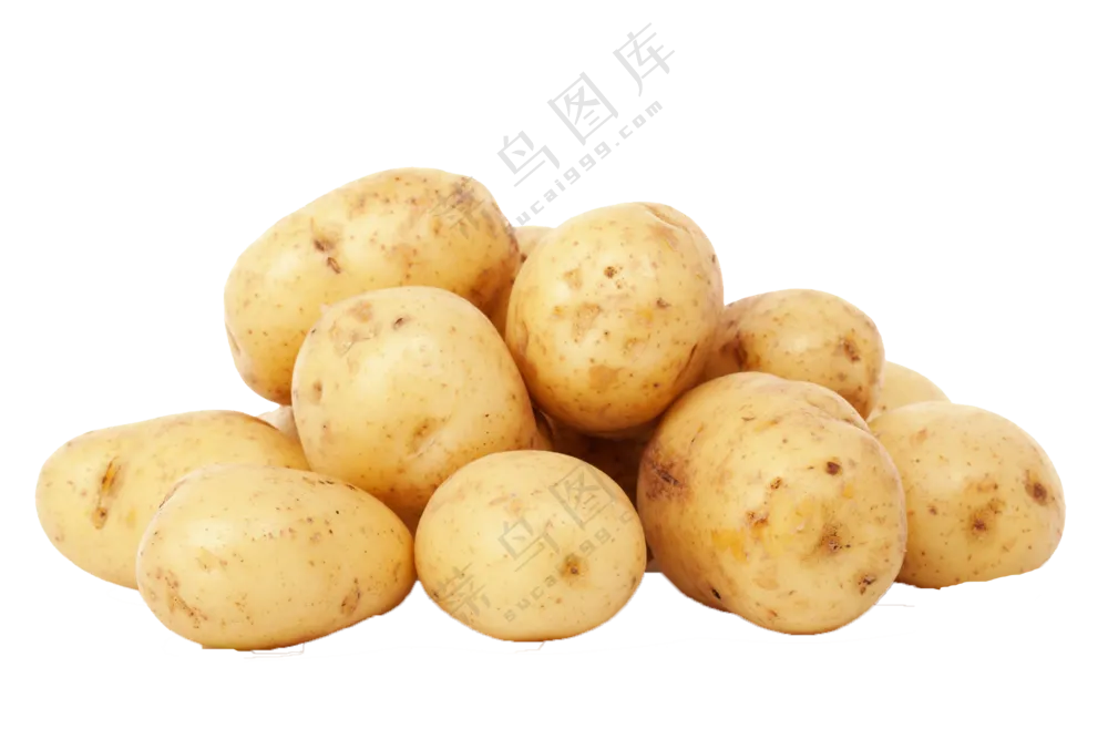 堆在一起的新鲜小土豆免抠图片素材