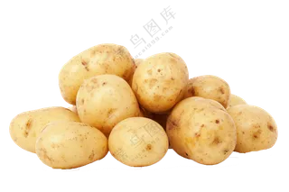 堆在一起的新鲜小土豆免抠图片素材