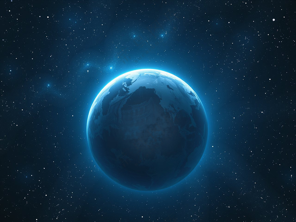 蓝色科技太空背景
