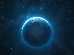 蓝色科技太空背景