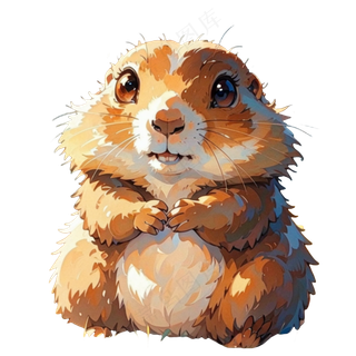 可爱土黄色卡通卡皮巴拉免抠图