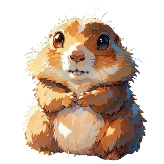 可爱土黄色卡通卡皮巴拉免抠图