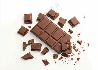 黑巧巧克力美味美食摄影图