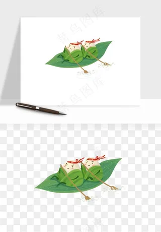 赛龙舟粽子船端午节png免抠