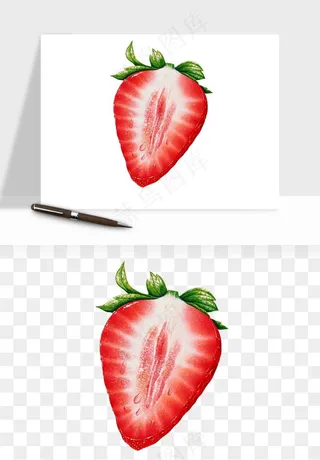 草莓水果png免抠