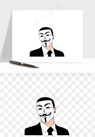 卡通小偷黑客png免抠