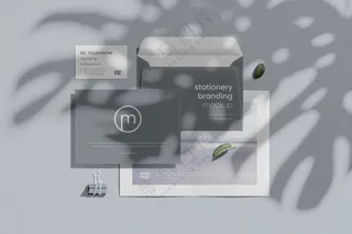 信封袋信件海报名片样机企业vi提案样机-5