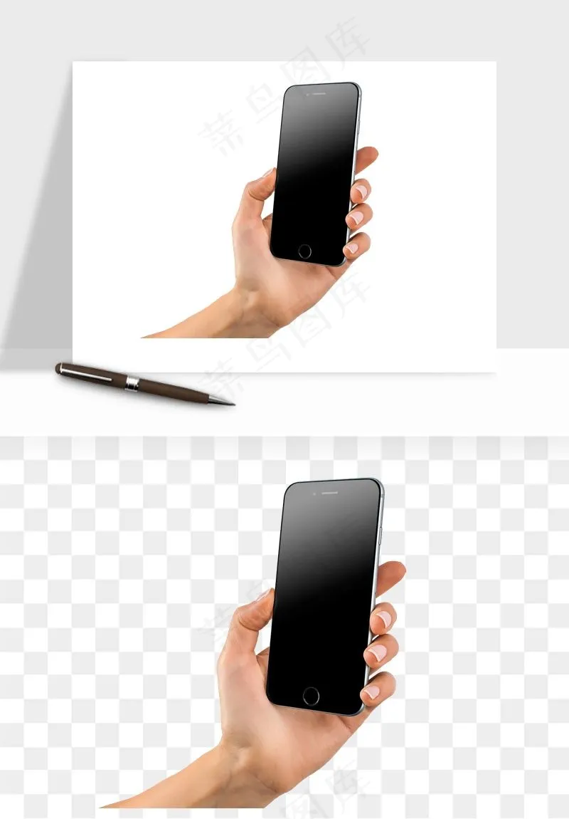 手拿手机素材png免抠