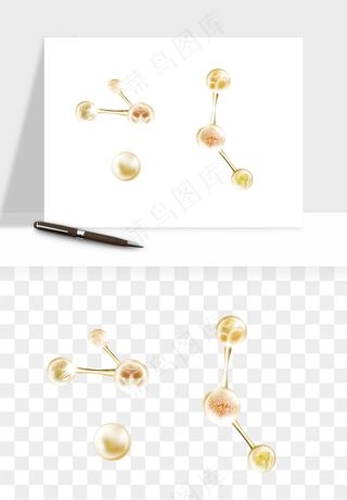 细胞水分子DNA精华成分png免抠