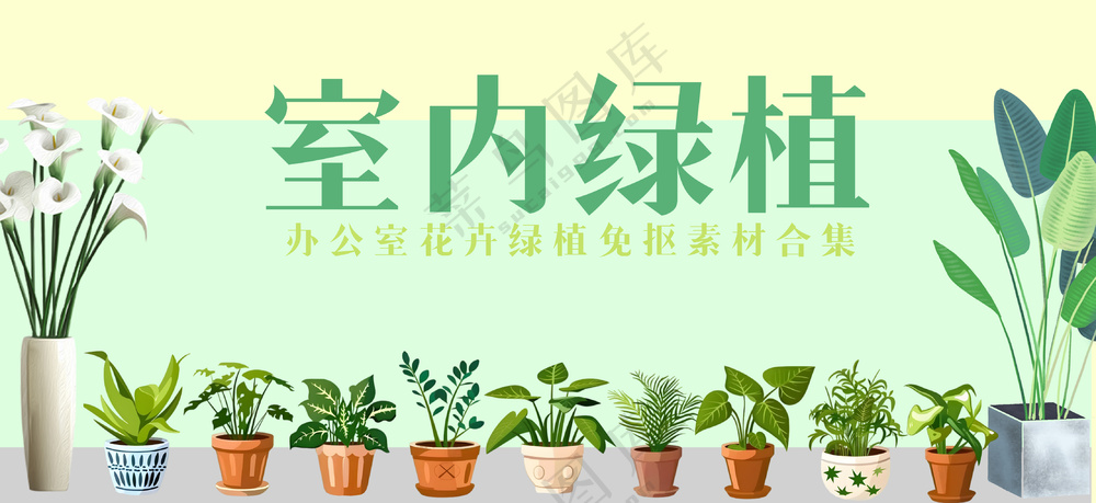 室内绿植办公室装饰花卉元素大合集