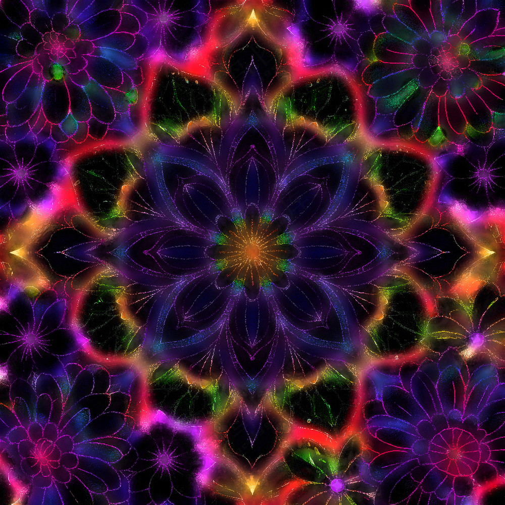 炫彩花纹背景
