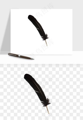 复古羽毛笔png免抠