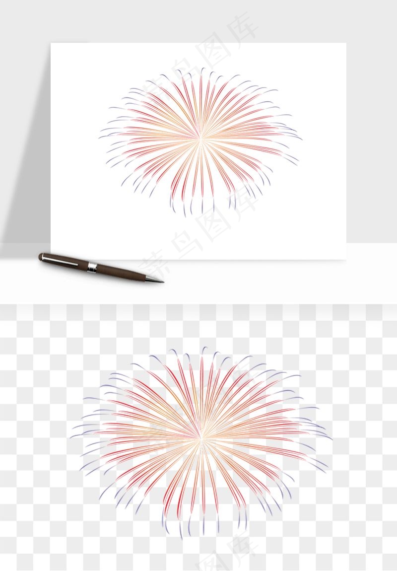 卡通烟花烟火礼花png免抠