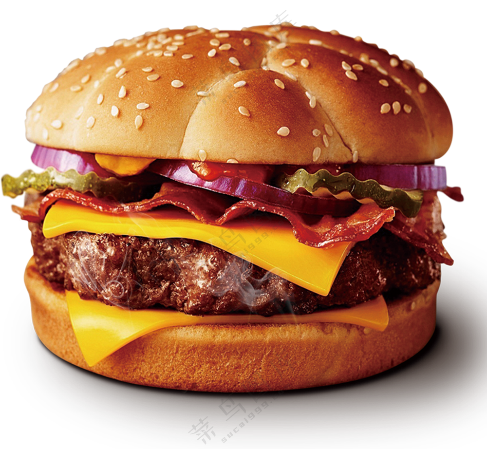 免扣汉堡图片_png素材