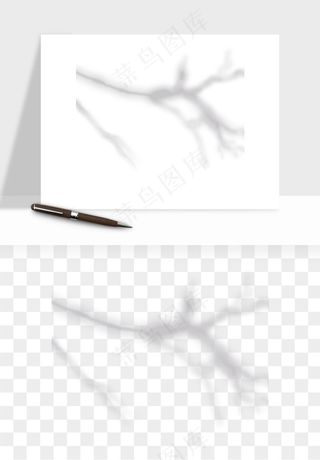 阴影植物窗户投影免抠元素