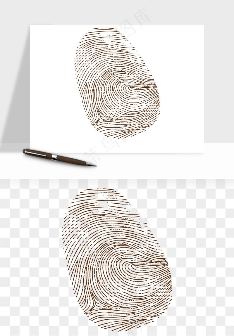 指纹手指纹路png免抠