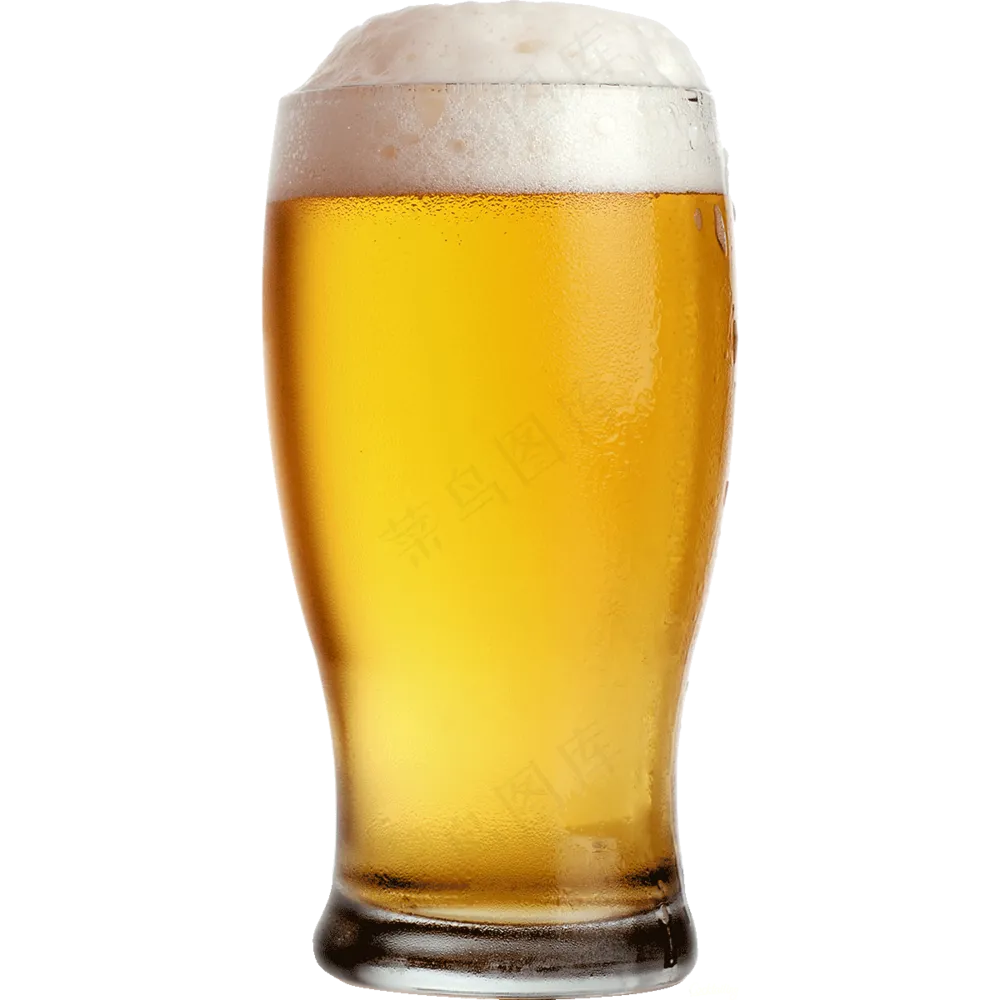 免抠满杯冒泡啤酒