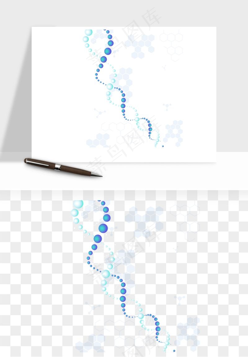 细胞水分子DNA精华成分png免抠