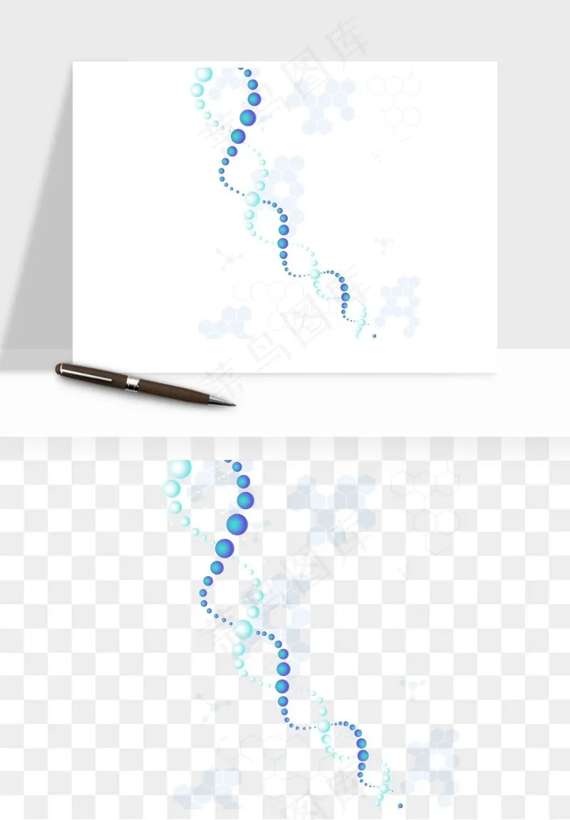 细胞水分子DNA精华成分png免抠