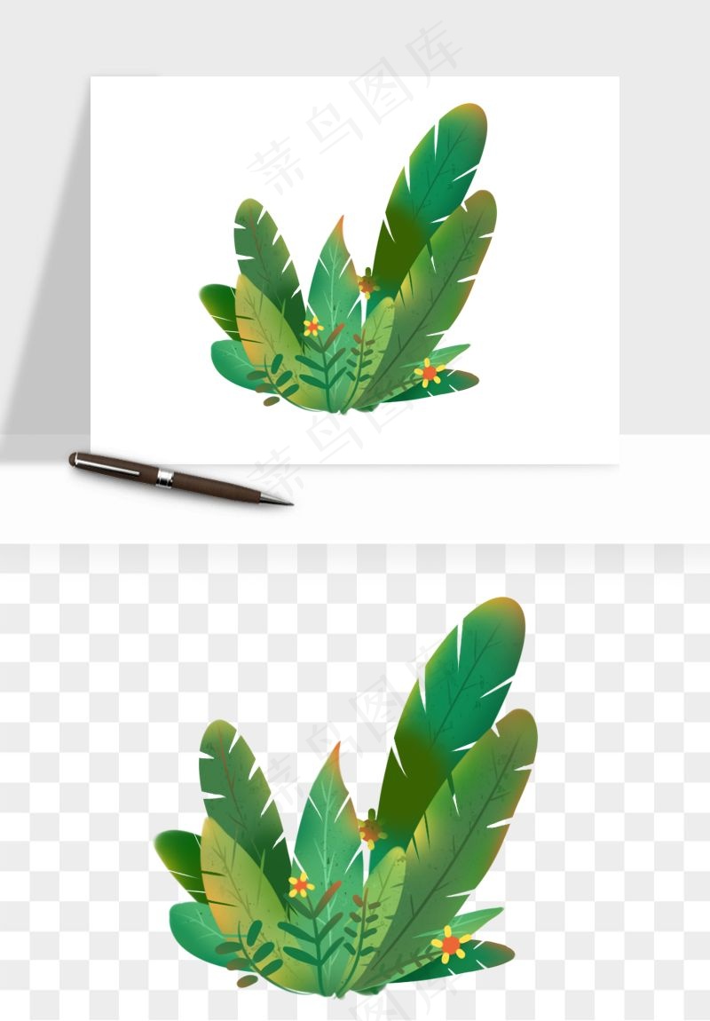 植物花卉边框装饰png免抠