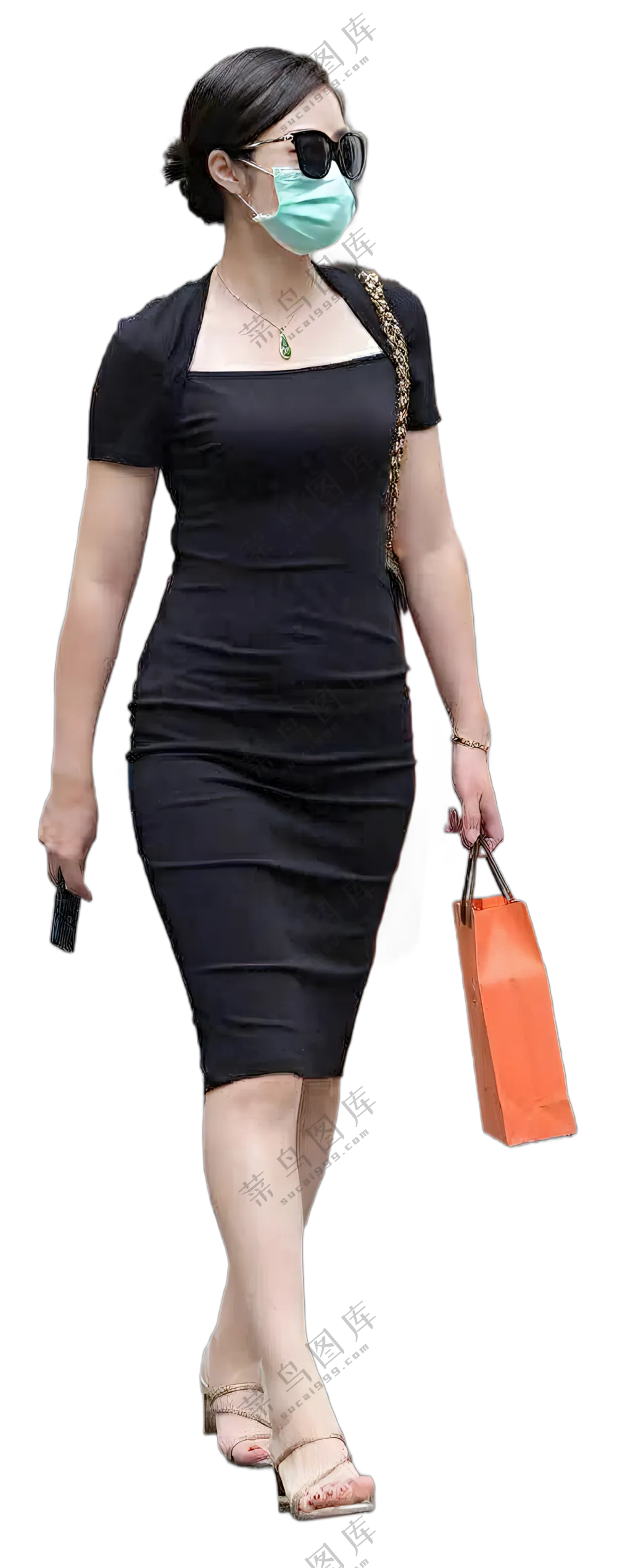 免抠街拍时尚墨镜人物