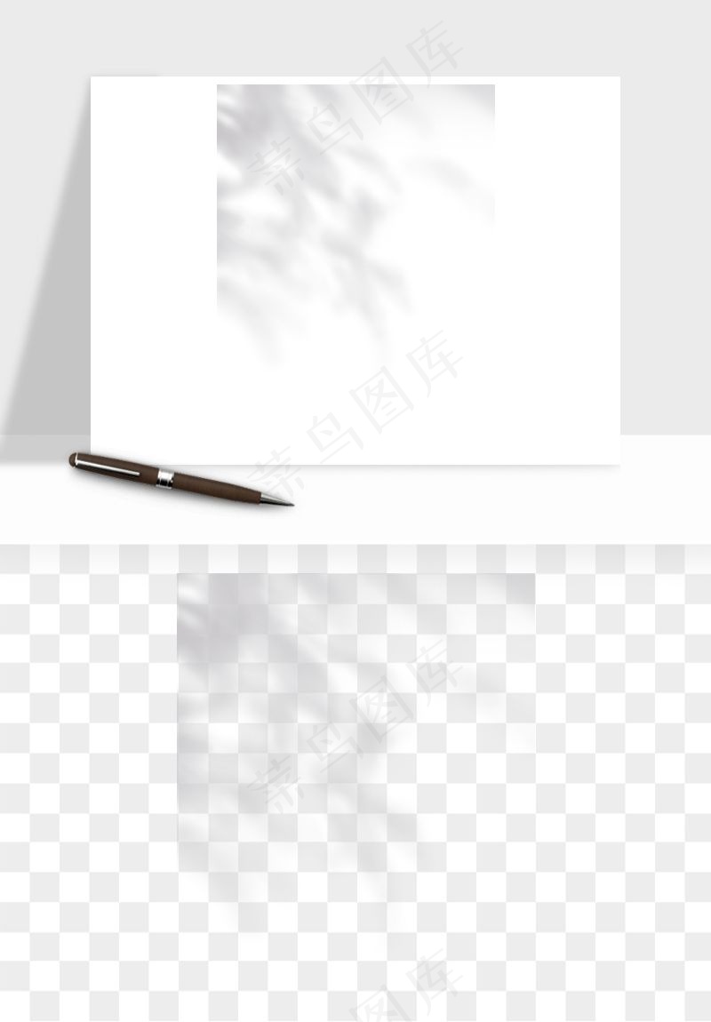 阴影植物窗户投影免抠元素
