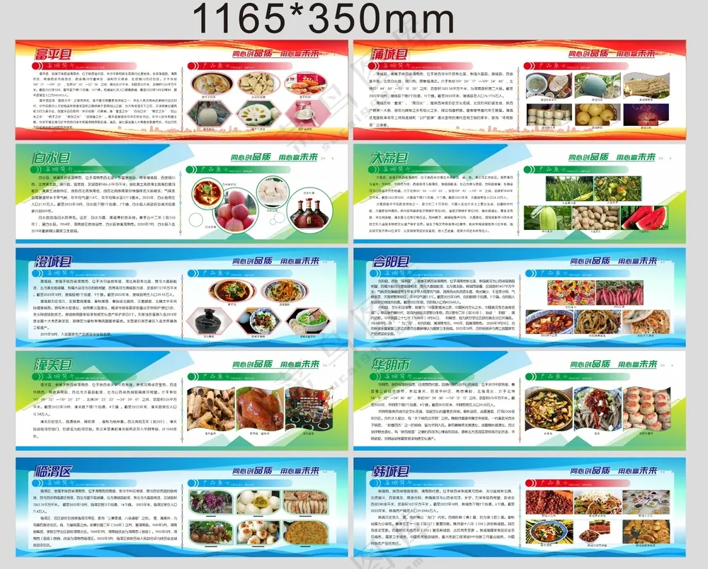 陕西渭南县市农产品介绍展板