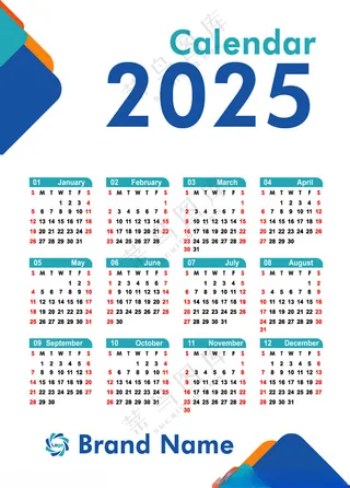 2025年日历  2025年EPS
