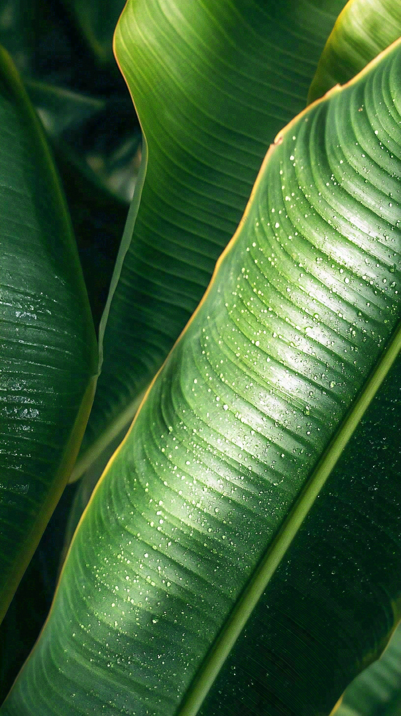 香蕉树芭蕉叶绿色植物摄影图