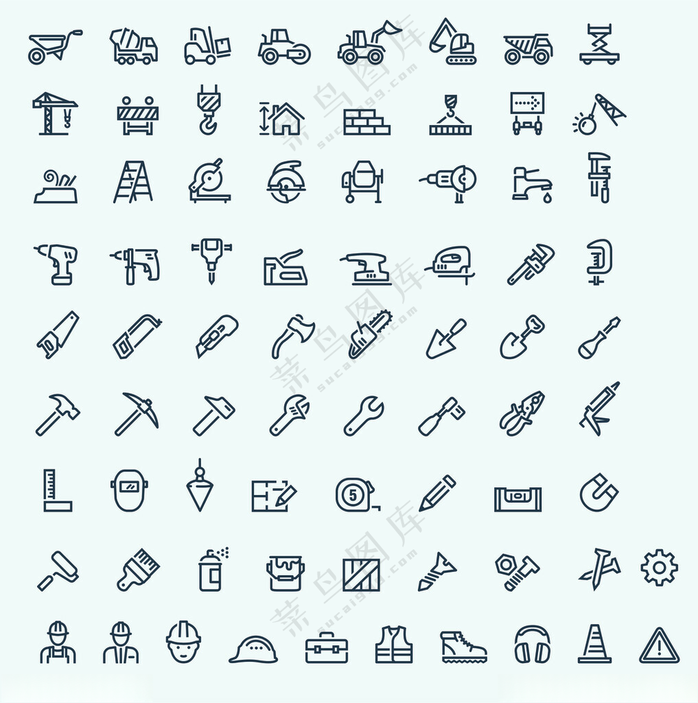 装修工具图标五金工具广告仪器海报