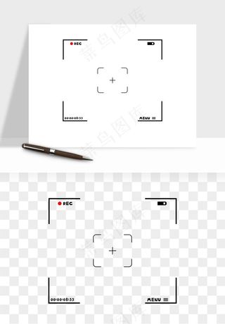 相机取景框屏幕边框png免抠