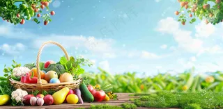 农林蔬果生鲜店水果店蔬菜店背景