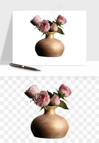 复古鲜花玫瑰png免抠