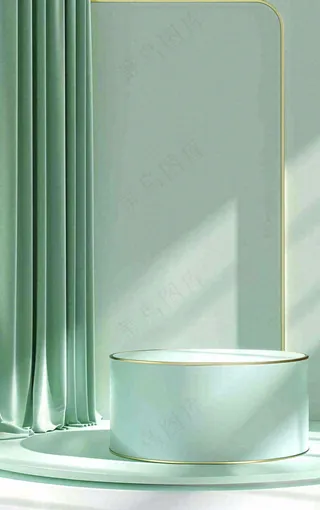 美妆护肤3d展台清新背景